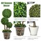 Costway 30'' Artificial Topiary Triple Ball Tree Indoor Outdoor UV Resistant